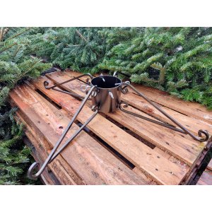 Kovaný stojan pre rezaný stromček - zlatý, vnútorný priemer 15 cm